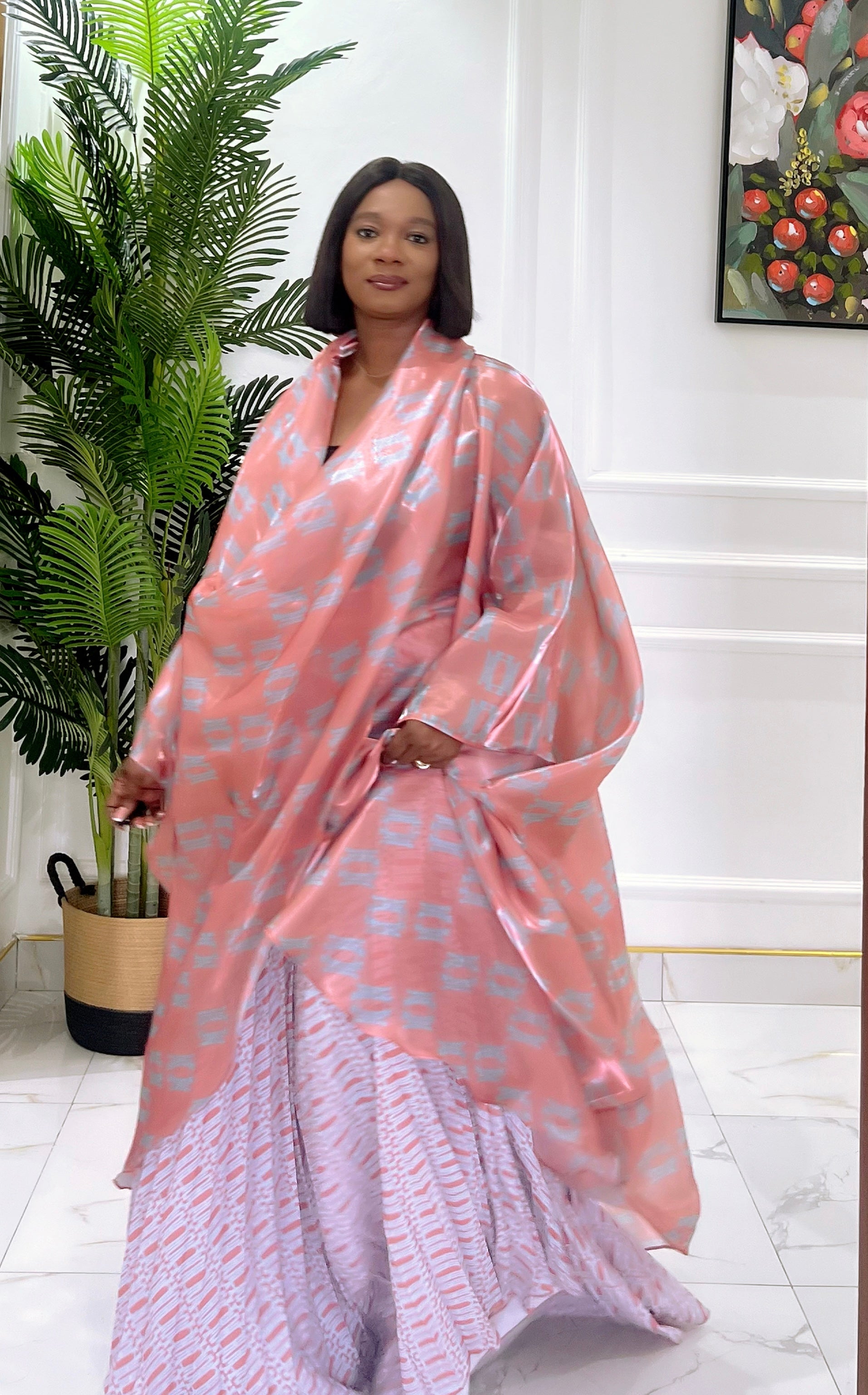 RICH AUNTY TOP/PLEATED SKIRT