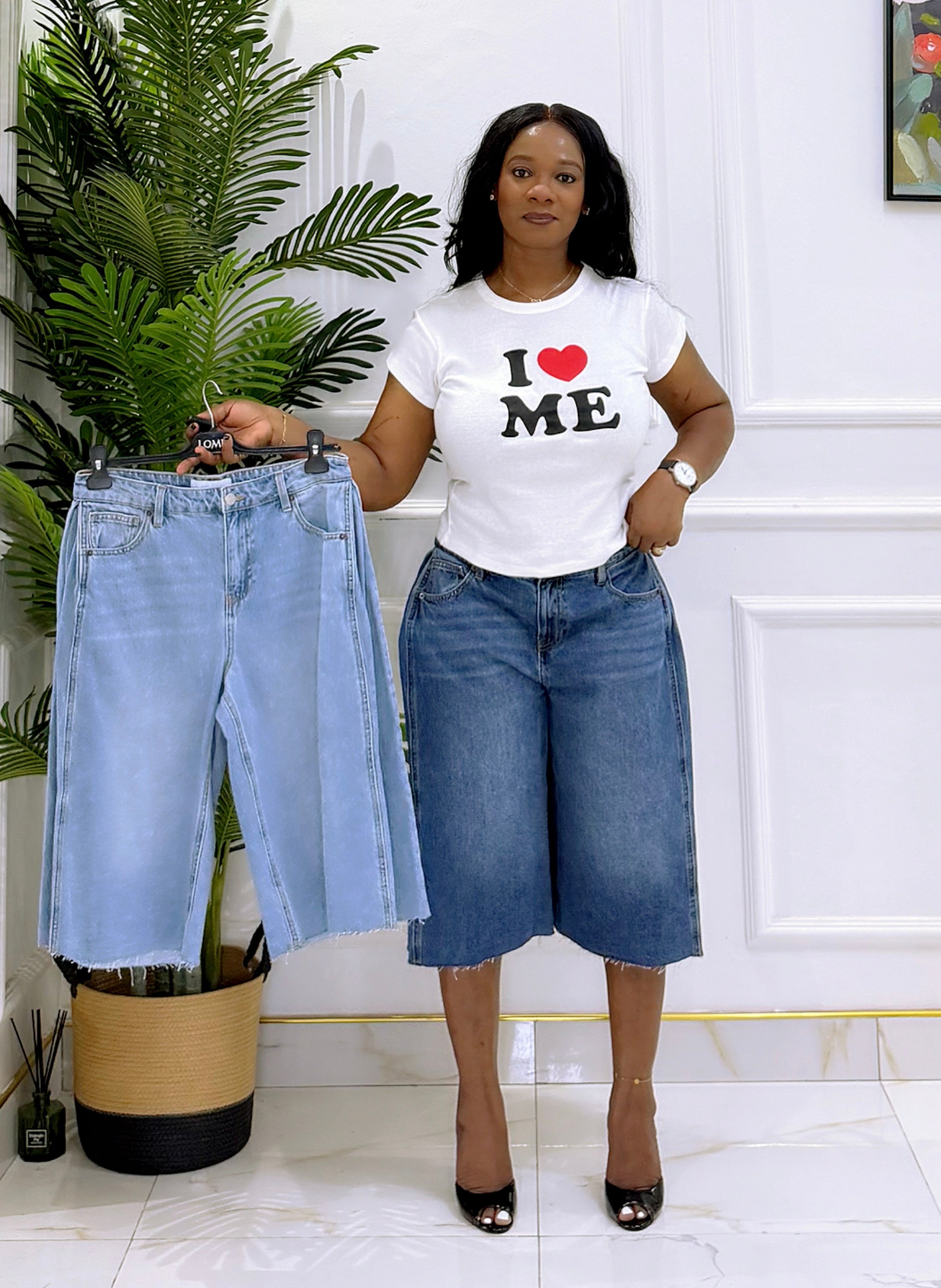 DENIM JORTS