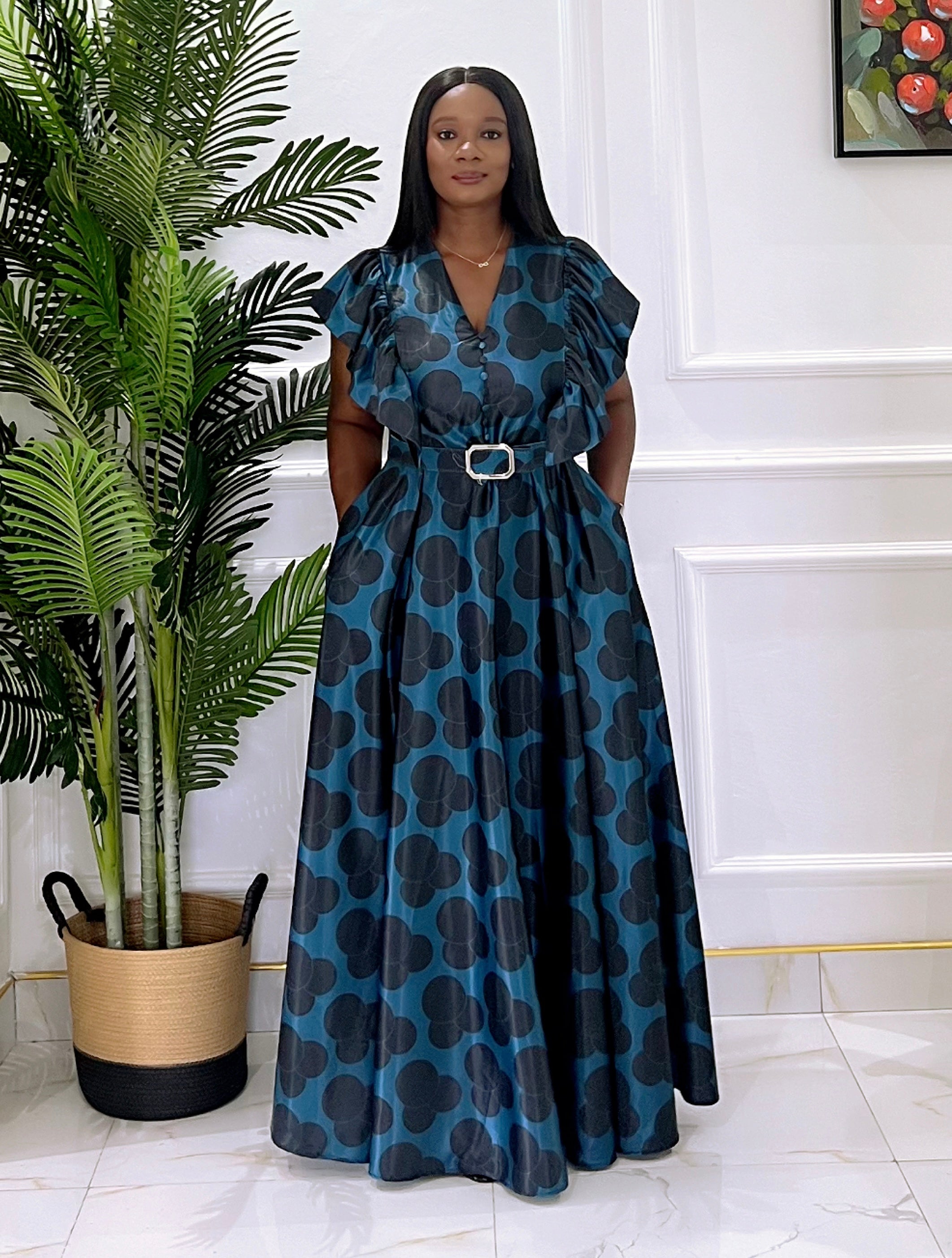 ANNE BELTED MAXI DRESS