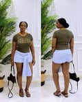TIE WAIST MINI SKORT