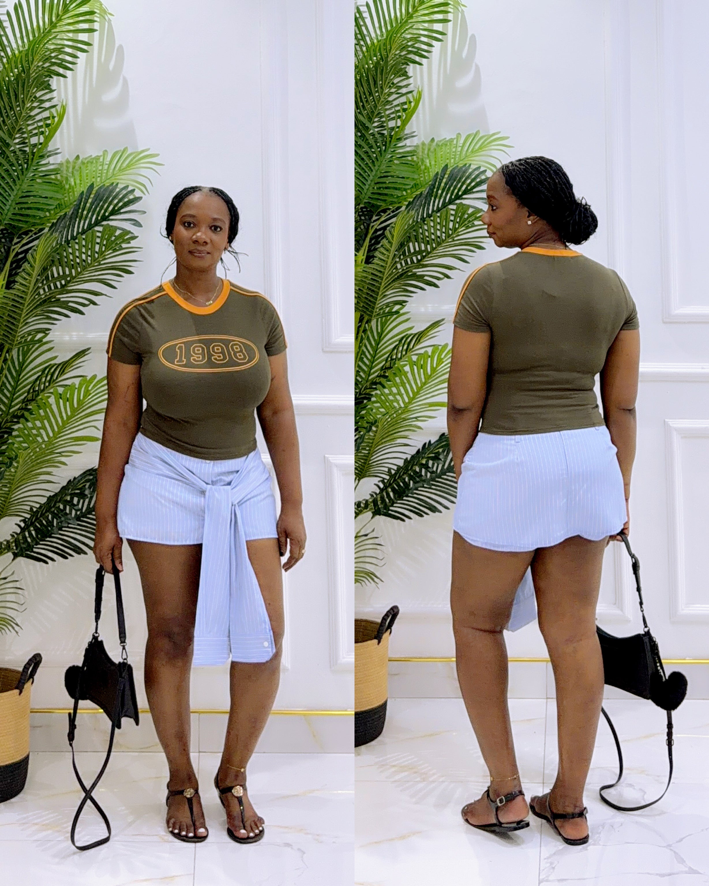TIE WAIST MINI SKORT