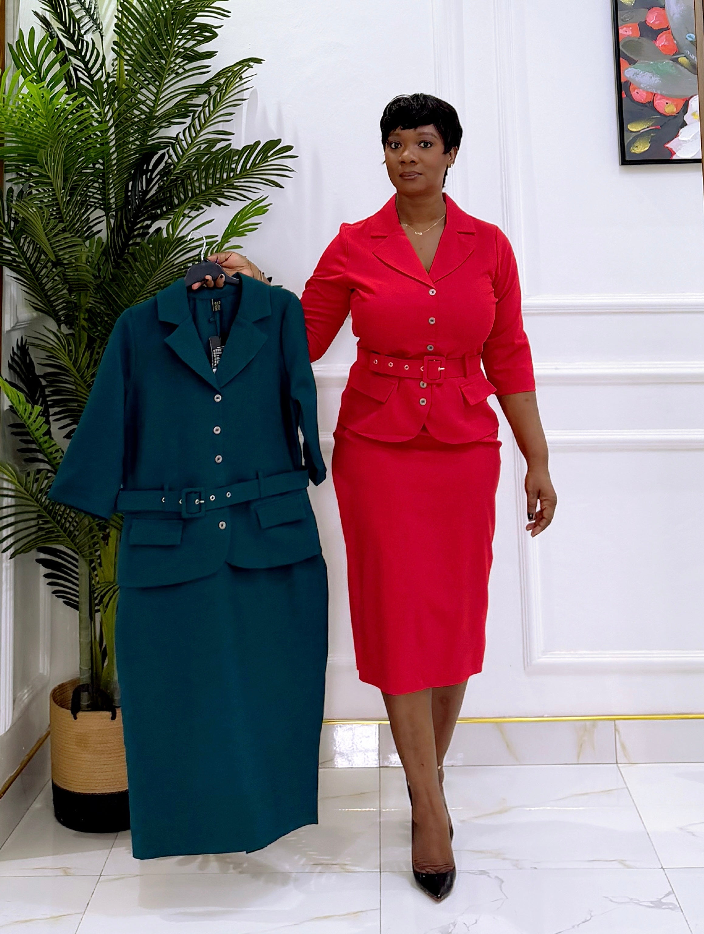 LILIAN BELTED DRESS