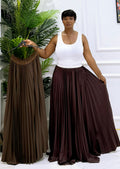 PLEATED MAXI SKIRT