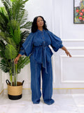 DORCAS TIE WAIST DENIM SET