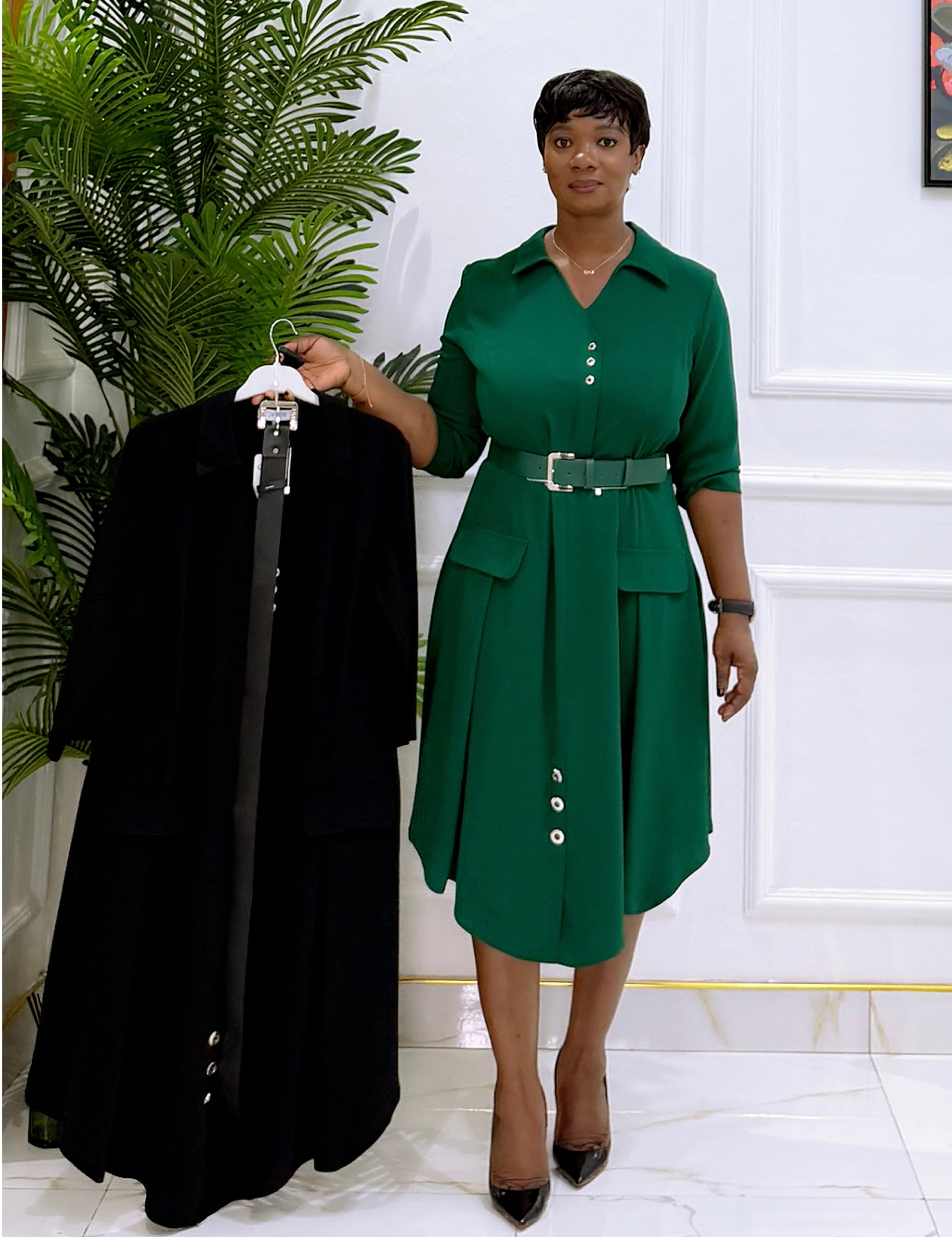 LARA BELTED DRESS