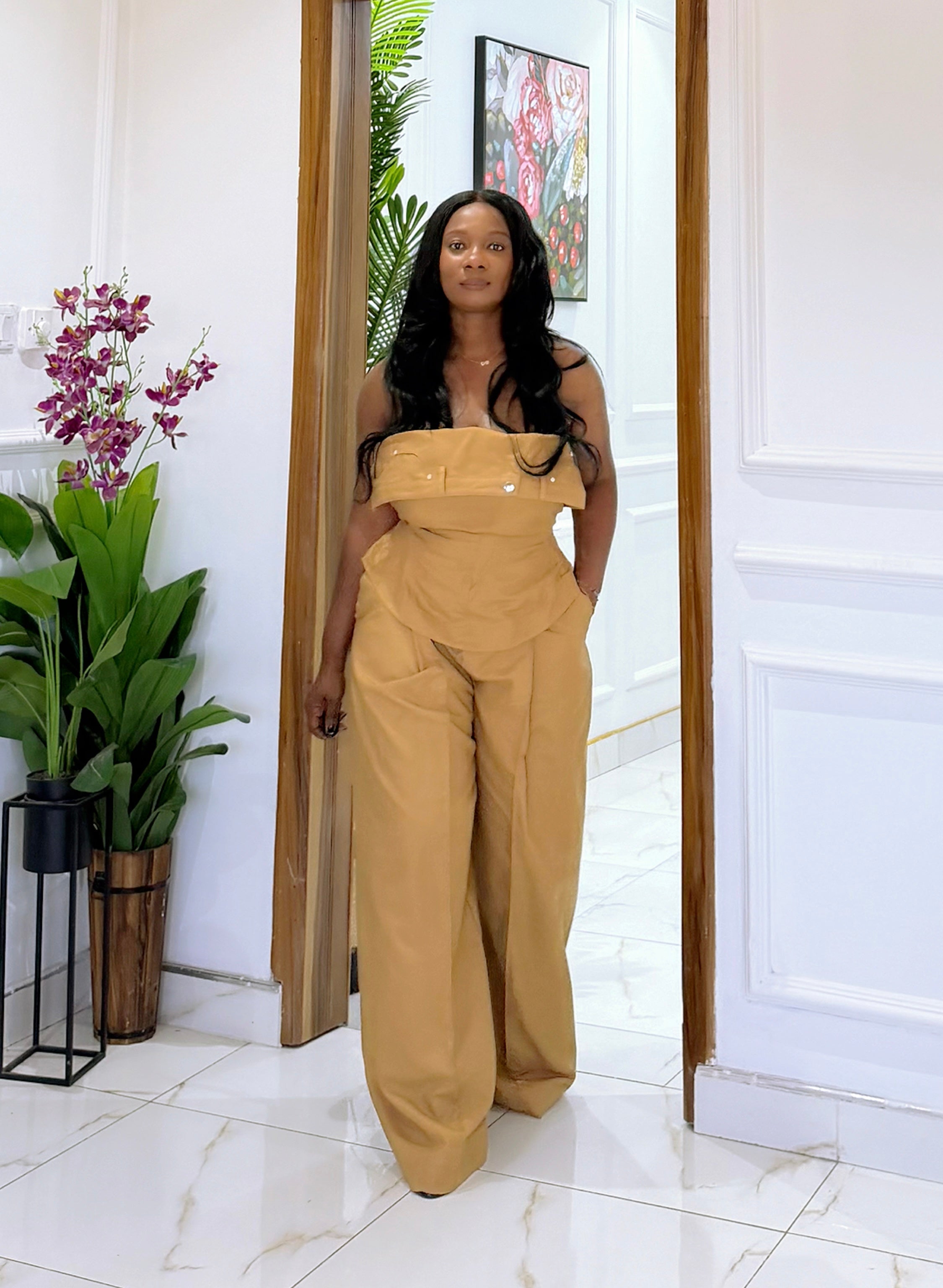 TAN JUMPSUIT