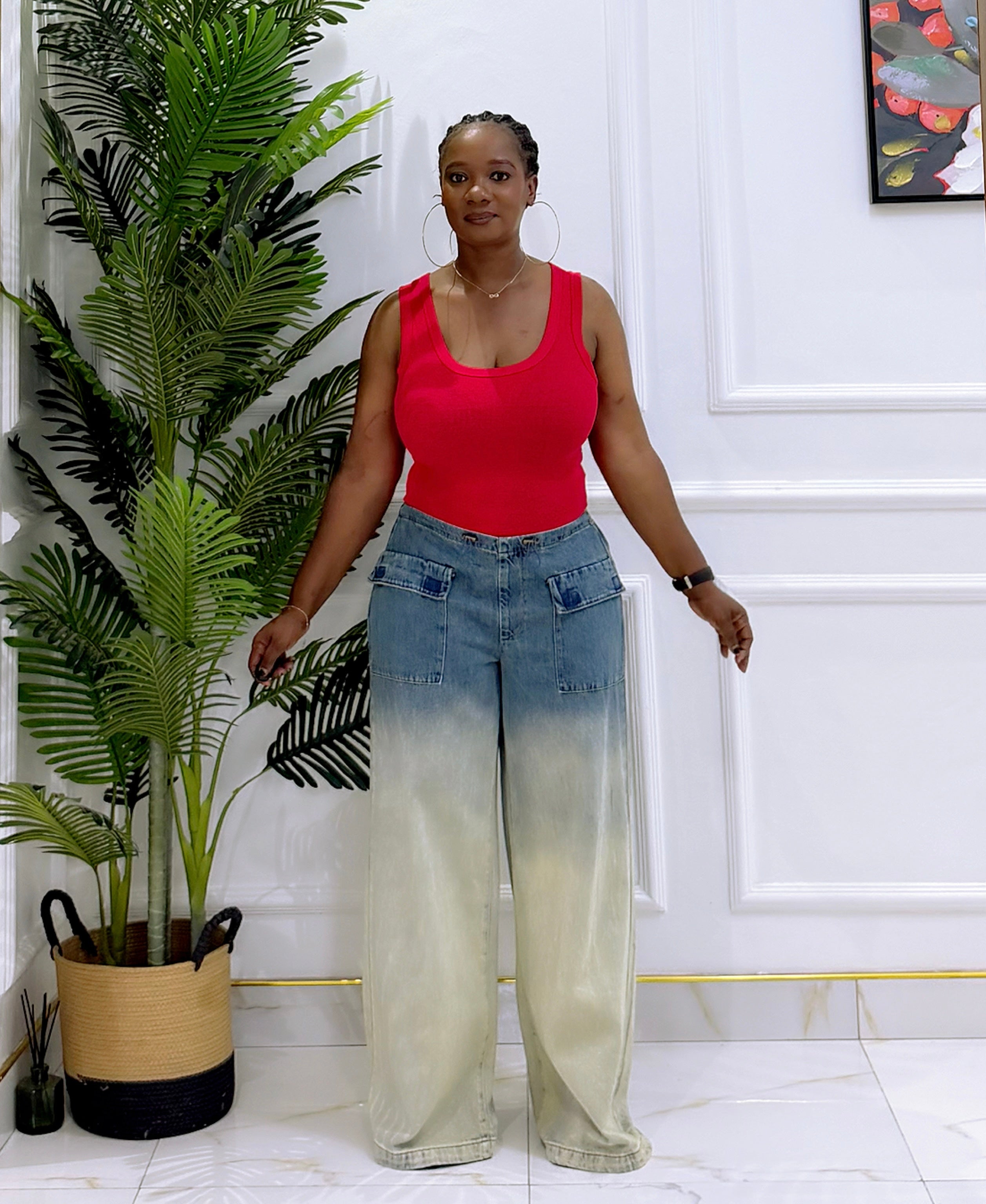 TWO TONE JEANS