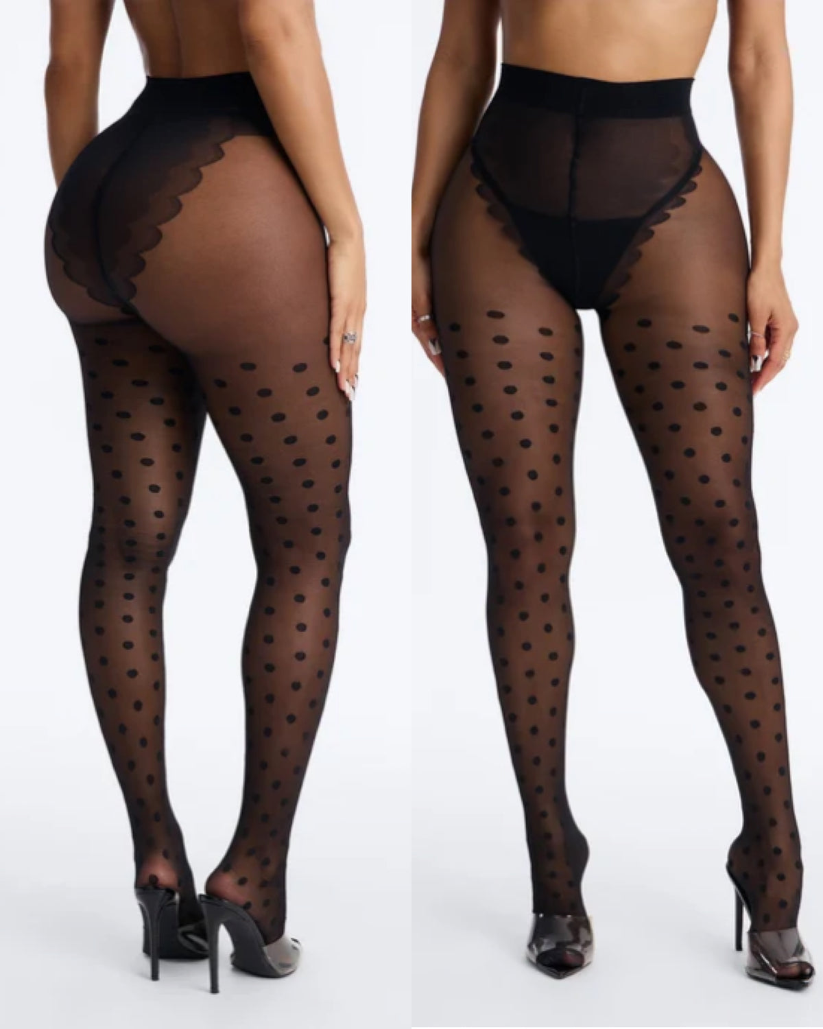 MESH POLKA DOT TIGHTS