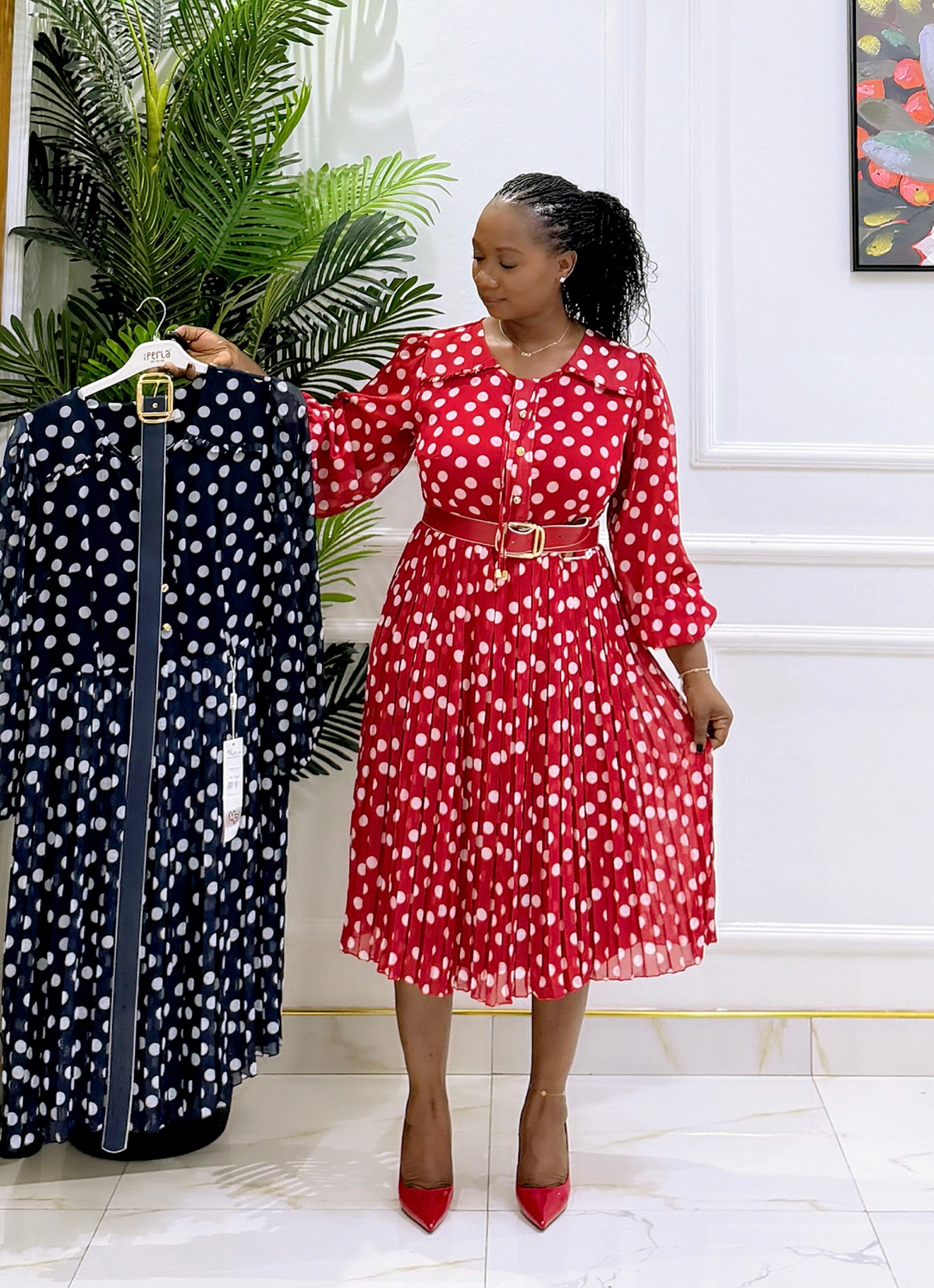 LINA POLK DOT DRESS