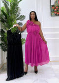 FUSCHIA TWIN ONE HAND DRESS