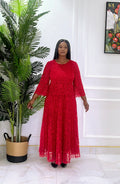 DEE RED LACE DRESS